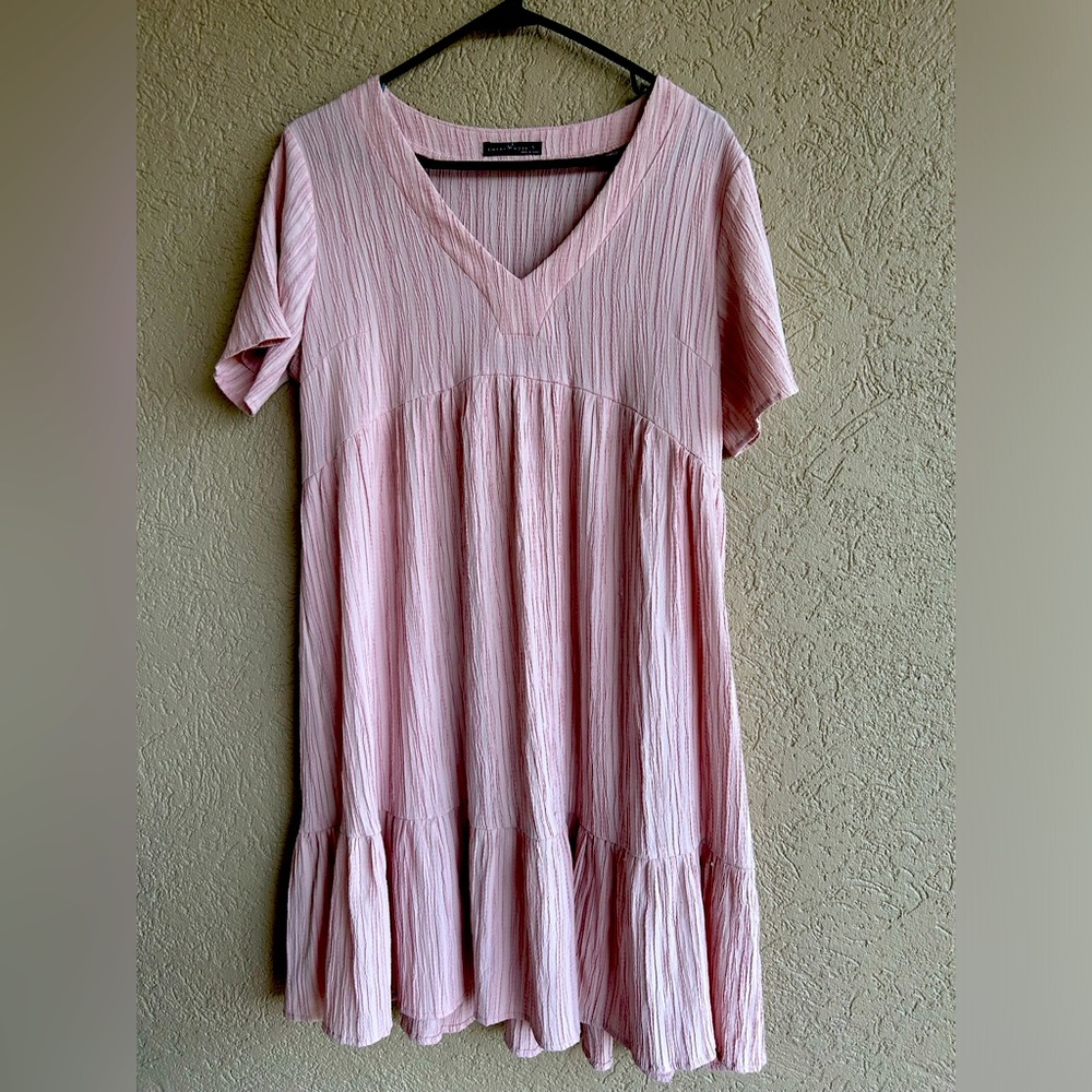 Pink baby doll style dress size small